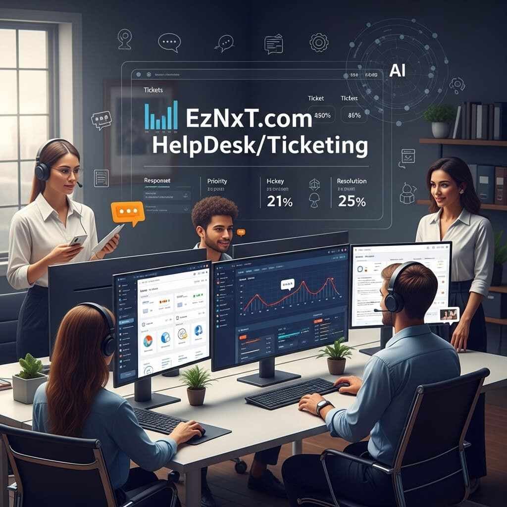HelpDesk/Ticketing Illustration